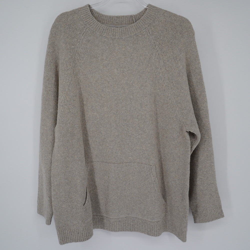 Pure Jill J Jill Womens Pullover Sweater Cotton Wool Blend Cream Medium Cozy